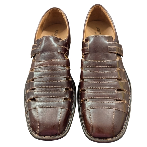 JOSEF SEIBEL | NWOT MEN'S LEATHER SHOES SANDALS |  MARONE | EU 46  US 12 - 12.5 - Picture 2 of 16